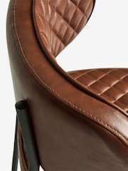 Set of 2 Faux Leather Tan Brown Murphy Dining Chairs - Image 8 of 10