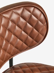 Set of 2 Faux Leather Tan Brown Murphy Dining Chairs - Image 9 of 10