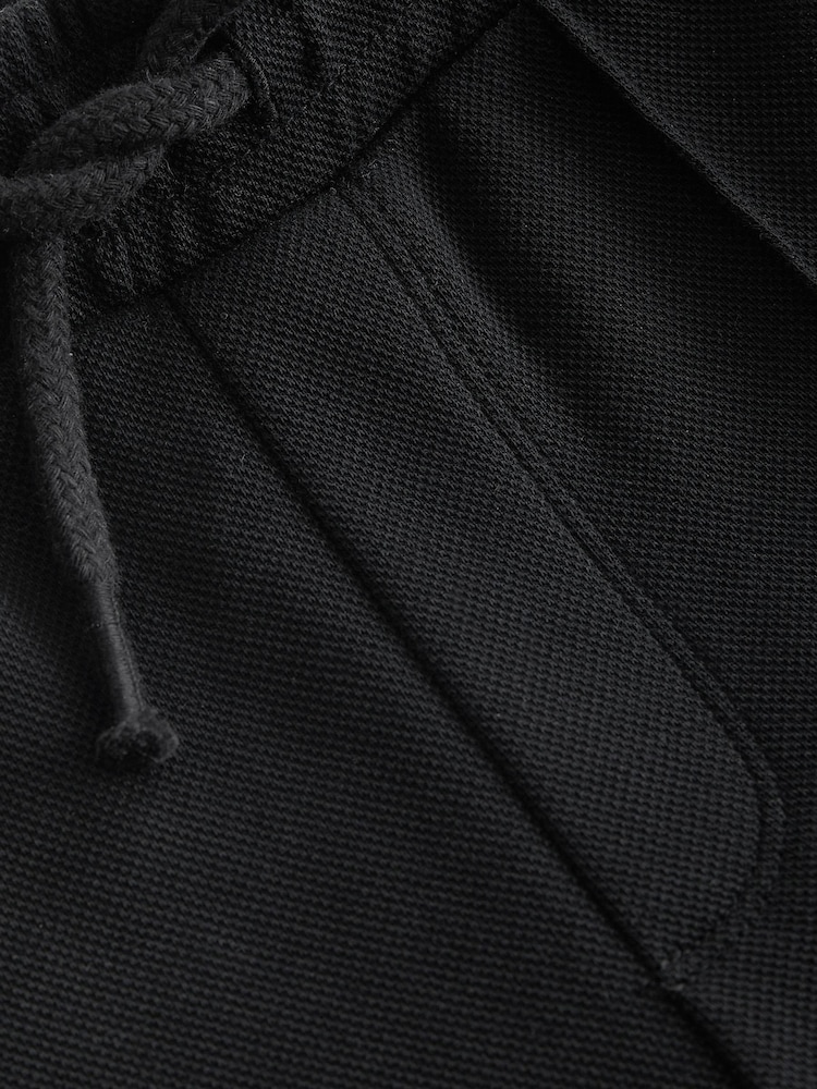 Black Pique Pintuck Joggers (3mths-7yrs) - Image 3 of 3 Black Pique Pintuck Joggers (3mths-7yrs) - Image 3 of 3