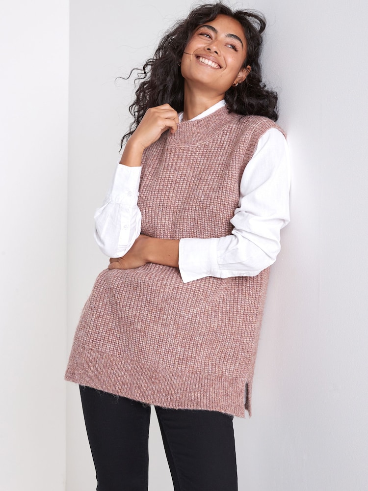 Pink Fisherman Rib Knit Tank - Image 3 of 6