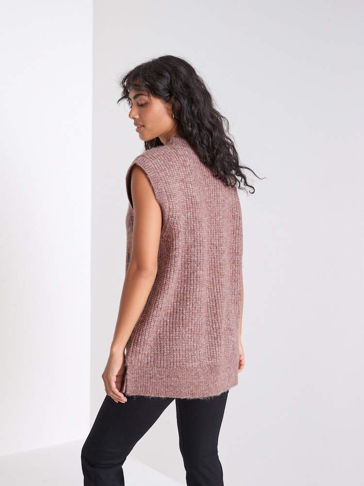 Pink Fisherman Rib Knit Tank - Image 4 of 6