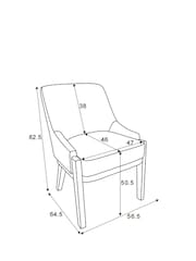 Natural Mix Light Natural N. Premium Claude Dining Chair - Image 5 of 10