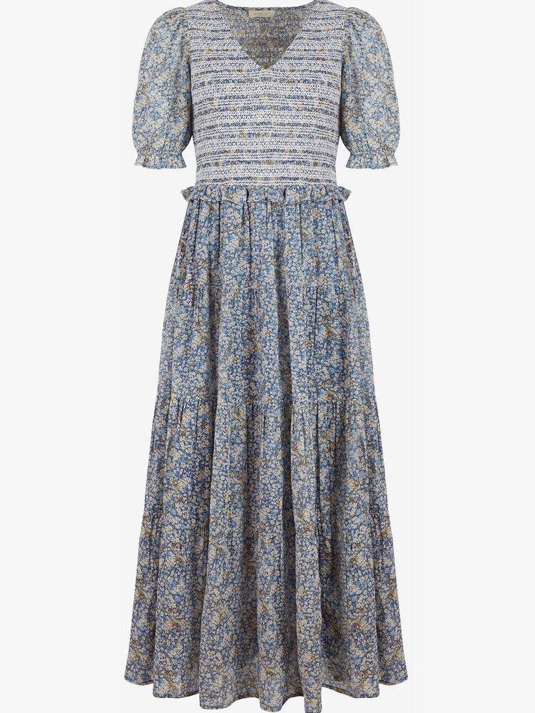 By Iris Blue Vanessa 100% Cotton Smocked Dress - Image 5 of 5