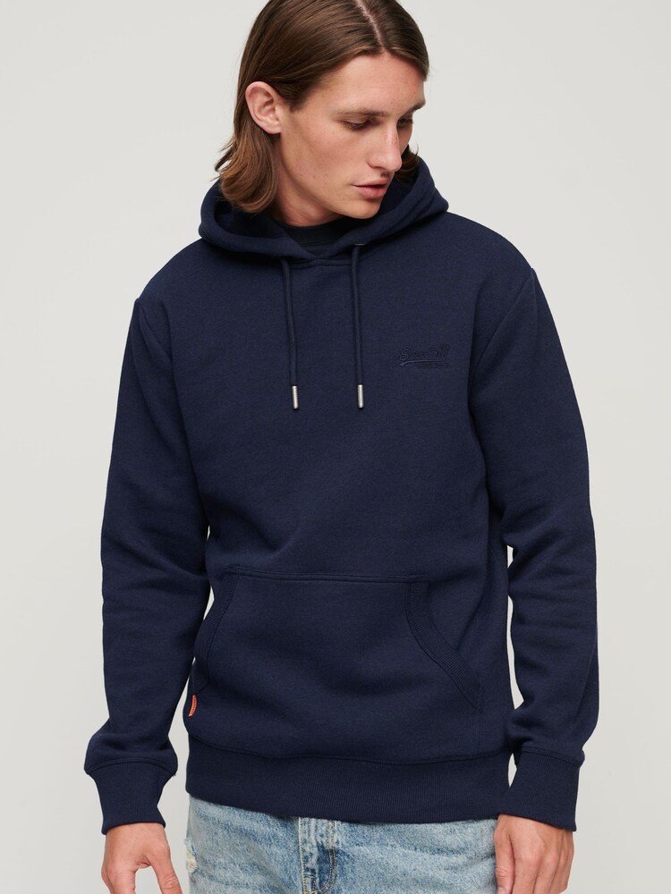 Superdry Navy Essential Logo Hoodie - Image 2 of 8
