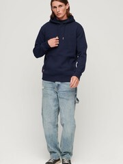 Superdry Navy Essential Logo Hoodie - Image 4 of 8