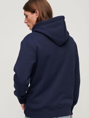 Superdry Navy Essential Logo Hoodie - Image 1 of 8