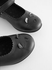 Black School Leather Character Mary Jane Shoes - Image 3 of 5