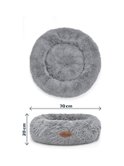 Silentnight Grey Calming Donut Pet Bed - Image 2 of 6