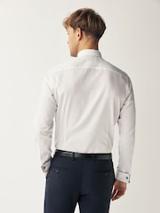 White/Blue Polka Dot Regular Fit Occasion Shirt And Tie Pack - Image 2 of 6