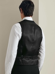 Charles Tyrwhitt Black Adjustable Fit Natural Stretch Twill Waistcoat - Image 2 of 4