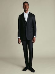Charles Tyrwhitt Black Adjustable Fit Natural Stretch Twill Waistcoat - Image 4 of 4