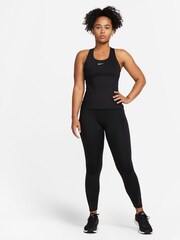 Negro - Camiseta sin mangas con relleno de media sujeción y sujetador deportivo integrado Swoosh de Nike - Imagen 3 de 5
