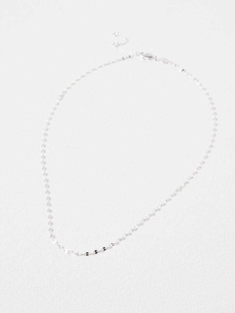 Oliver Bonas Silver Plated Renata Beaded Chain Necklace - Image 2 of 5