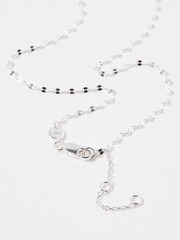 Oliver Bonas Silver Plated Renata Beaded Chain Necklace - Image 4 of 5