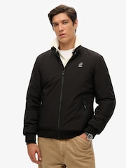 Superdry Black Training Harrington Water-Repellent Jacket - Image 1 of 7