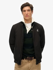 Superdry Black Training Harrington Water-Repellent Jacket - Image 3 of 7