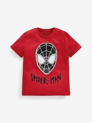 Spiderman, Rot - License T-Shirt mit Paillettendesign (3 bis 16 Jahre) - Image 2 of 4