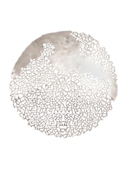 Libra Interiors Silver Apo Coral Aluminium Wall Plaque - Image 3 of 3