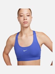 Синий - Спортивный бюстгальтер легкой поддержки с логотипом Nike - Изображение 1 из 6