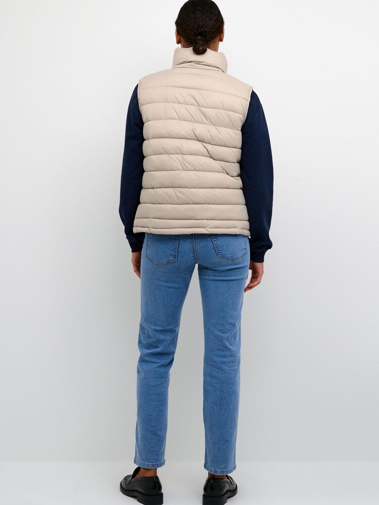 Kaffe Grey Lira Puffer Gilet - Image 2 of 7 Kaffe Grey Lira Puffer Gilet - Image 2 of 7