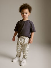 Neutral Checkerboard 100% Cotton Side Pocket Pull-On Trousers (3mths-7yrs) - Image 2 of 6