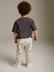 Neutral Checkerboard 100% Cotton Side Pocket Pull-On Trousers (3mths-7yrs) - Image 3 of 6