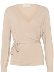 Kaffe Natural Anno Tying Belt Wrap Cardigan - Image 5 of 6