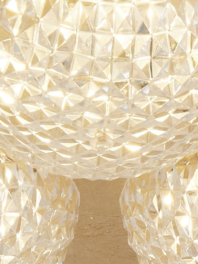 Searchlight Gold Lilac Gold LED 3LT Flush Ceiling Light - Image 3 of 3