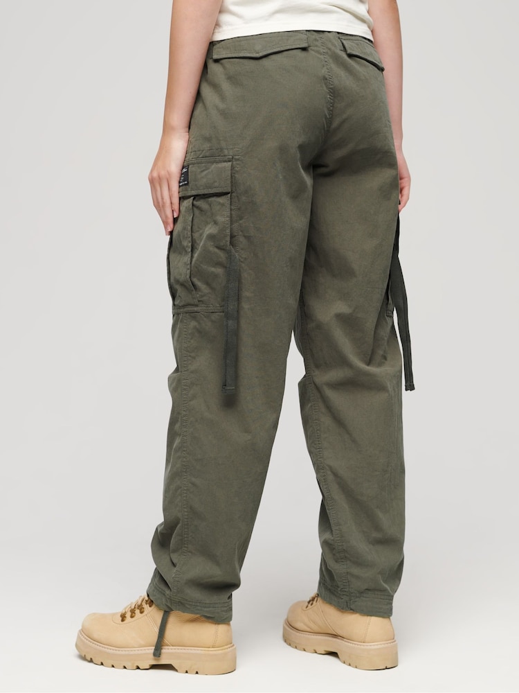 Superdry Green Parachute Grip Cargo Utility Trousers - Image 2 of 10