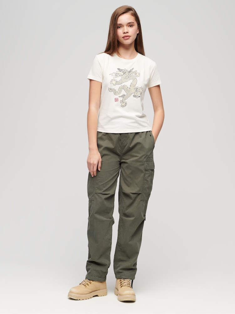 Vert - Pantalon utilitaire cargo Superdry Parachute Grip - Image 3 of 10