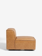 Vintaged Faux Leather Light Brown Single Centre Piece Alba Modular Sofa - Image 12 of 14
