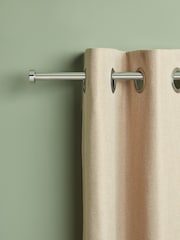 Chrome Stud Finial Extendable 19mm Curtain Pole Kit - Image 2 of 5