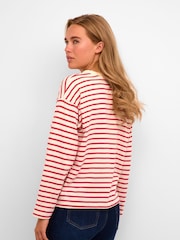 Kaffe 100% Cotton Kawinny Long Sleeve White T-Shirt - Image 2 of 6