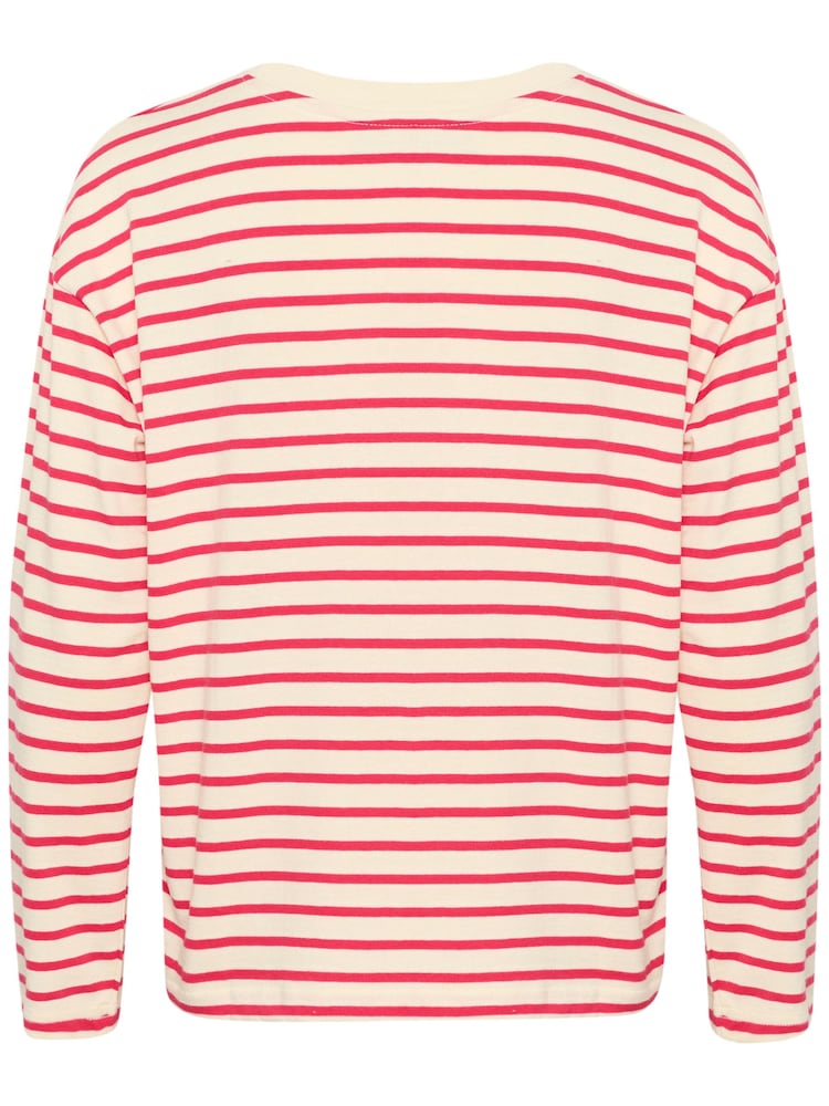 Kaffe 100% Cotton Kawinny Long Sleeve White T-Shirt - Image 6 of 6
