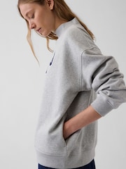 Γκρι - Gap VintageSoft Oversized Mock Neck Logo Sweatshirt - Εικόνα 5 από 5