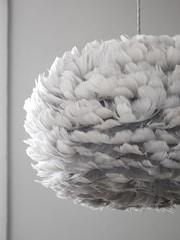 Lipsy Grey Feather Ceiling Light Shade - Image 1 of 7