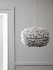 Lipsy Grey Feather Ceiling Light Shade - Image 4 of 7