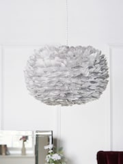 Lipsy Grey Feather Ceiling Light Shade - Image 5 of 7
