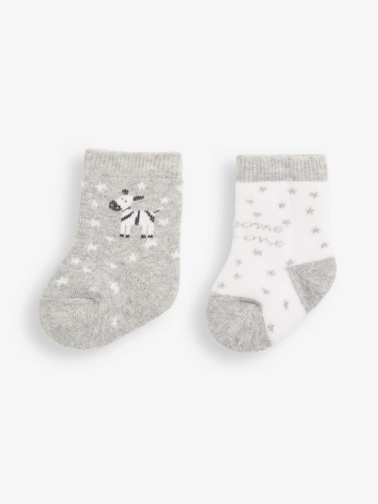 Pack de 2 pares de calcetines para bebé de Jojo Maman Bébé - Imagen 1 de 2