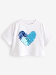 Blue Heart Sequin T-Shirt (3-16yrs) - Image 5 of 8