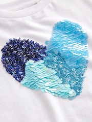 Blue Heart Sequin T-Shirt (3-16yrs) - Image 8 of 8