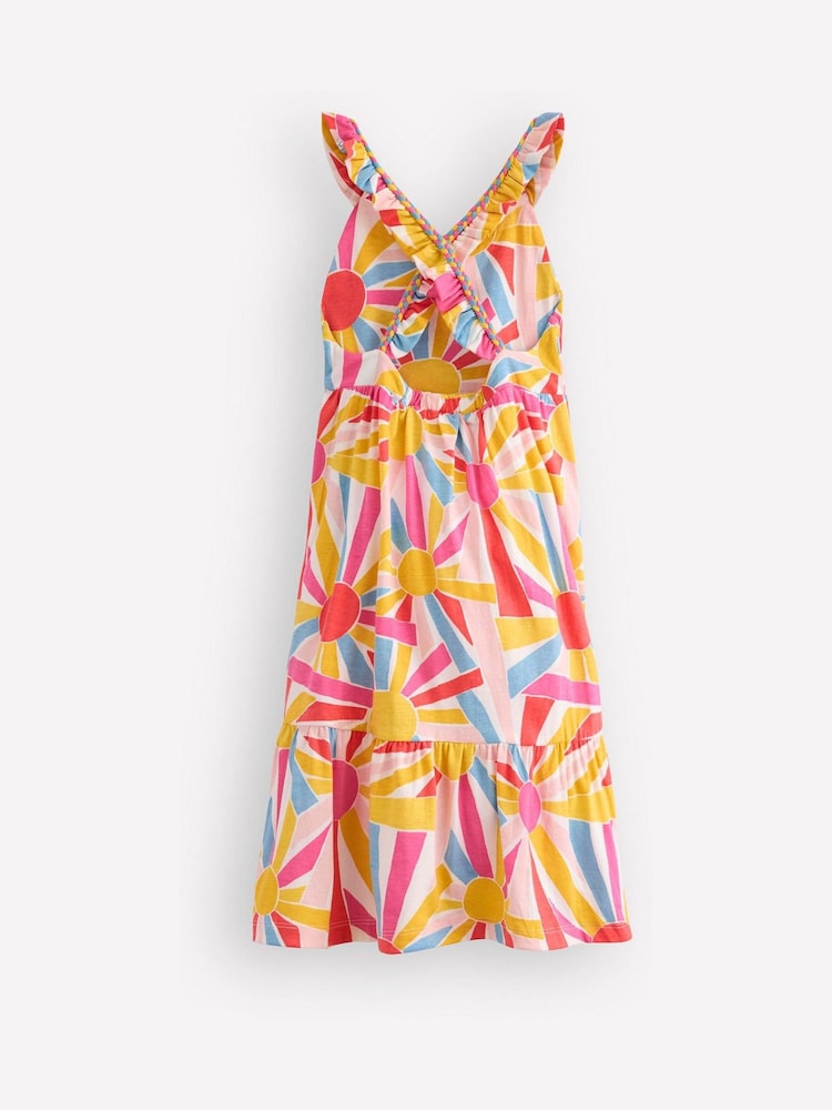 Boden Cream Cross-back Midi Jersey Dress - Image 2 of 3 Boden Cream Cross-back Midi Jersey Dress - Image 2 of 3