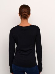 Kaffe Lizza V-Neck Buttoned Cuffs Jumper - Image 2 of 6