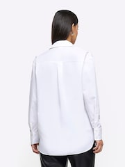 River Island White Poplin Boyfriend Shirt - Image 2 of 6