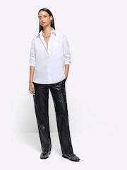 River Island White Poplin Boyfriend Shirt - Image 3 of 6
