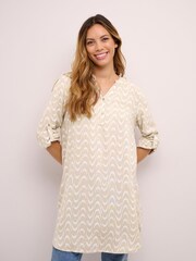 Kaffe Loose Fit Mira Long Sleeve Tunic - Image 1 of 6