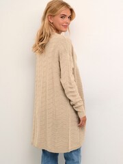 Kaffe Natural Emria Long Cardigan - Image 2 of 6