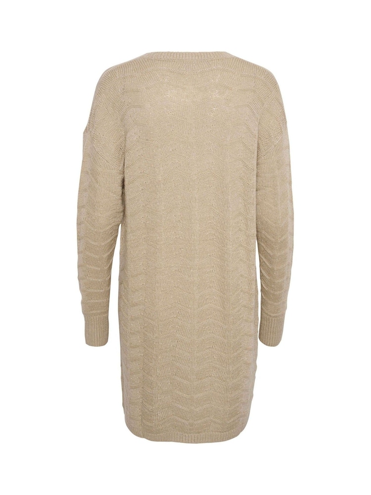 Kaffe Natural Emria Long Cardigan - Image 6 of 6
