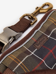 Barbour® Khaki Green Classic Tartan Dog Travel Harness and Lead - Image 4 of 9