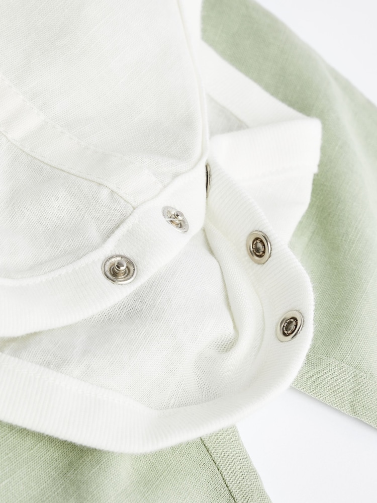 Sage Green Baby Shirt, Trousers and Braces 3 Piece Set (0mths-2yrs) - Image 10 of 13